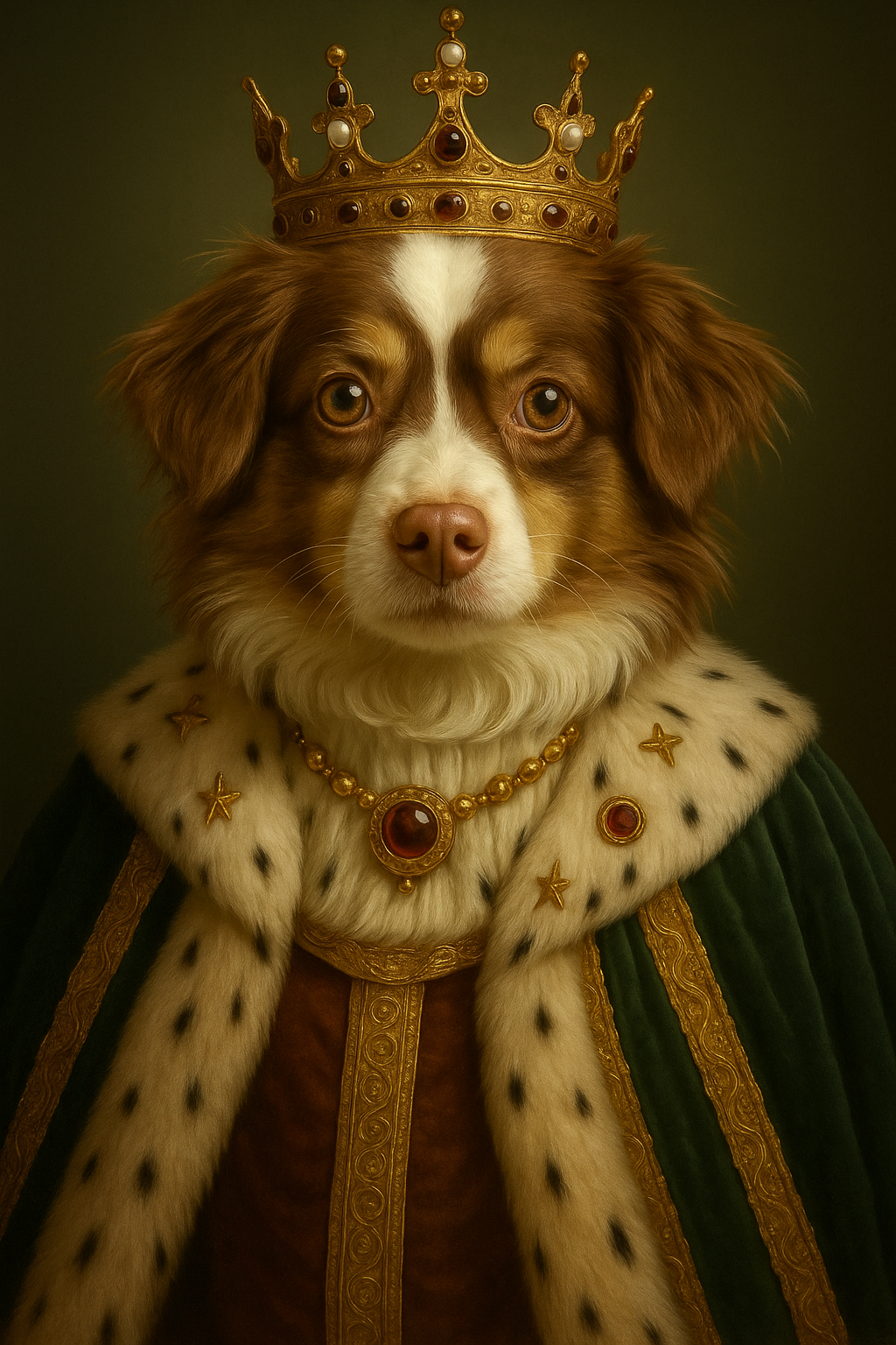 Personalisiertes Haustier Portrait – Königliches Portrait
