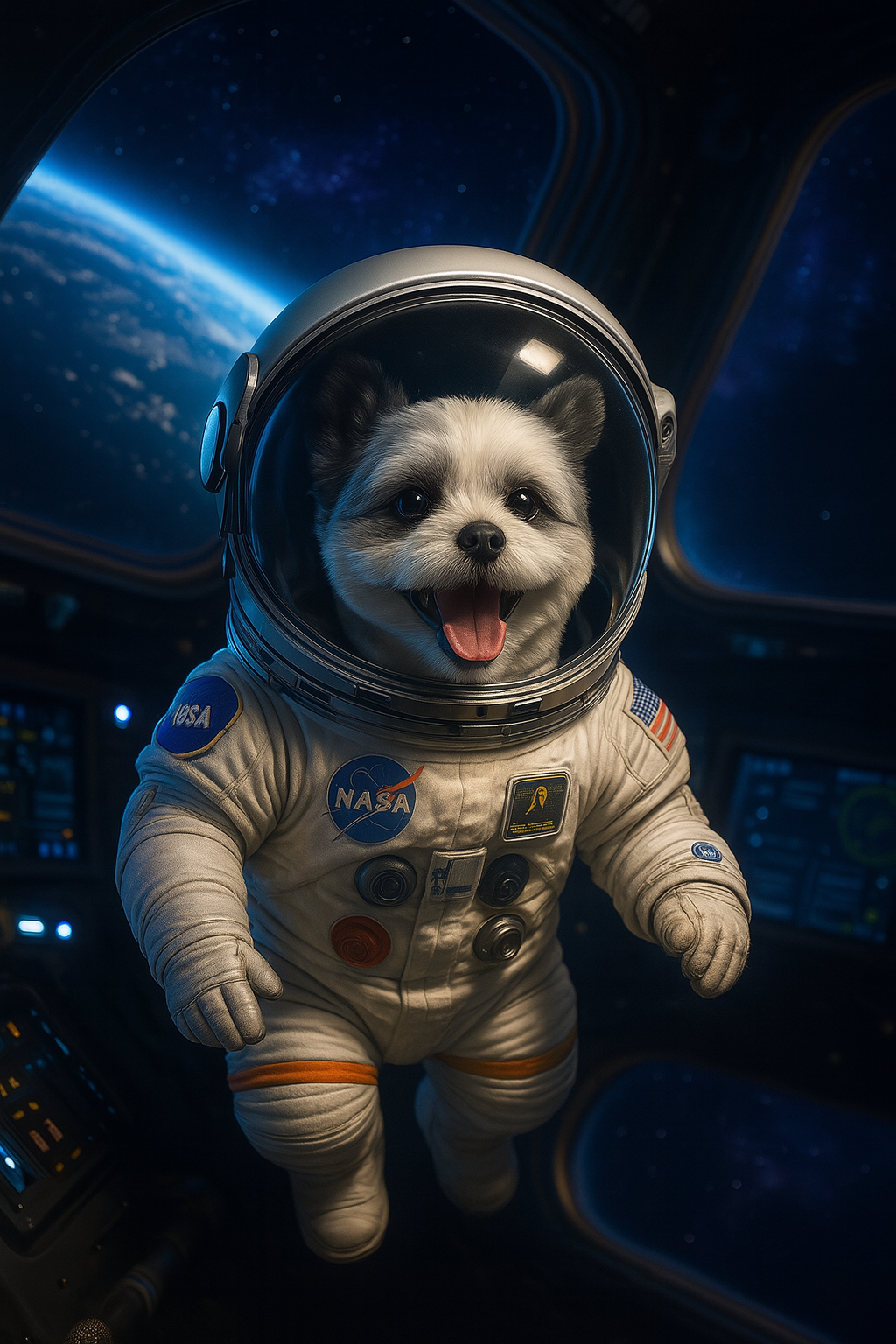 Personalisiertes Haustier Portrait – Astronaut