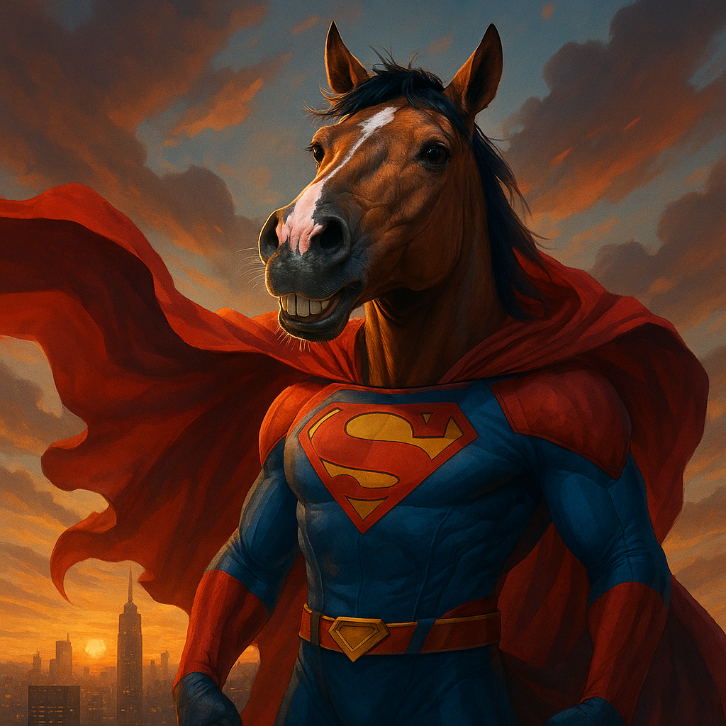 Personalisiertes Haustier Portrait – Superheld