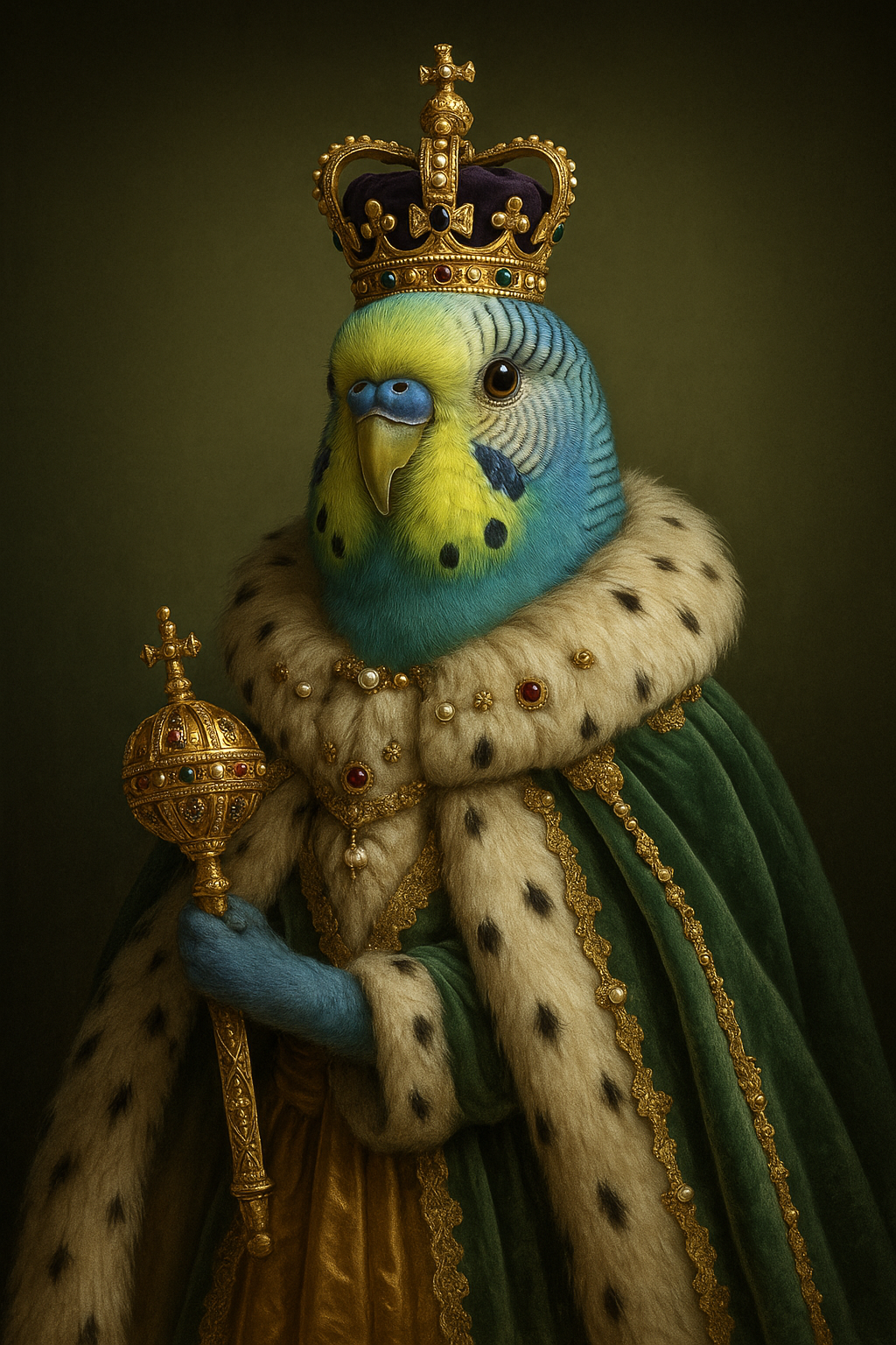 Personalisiertes Haustier Portrait – Königliches Portrait