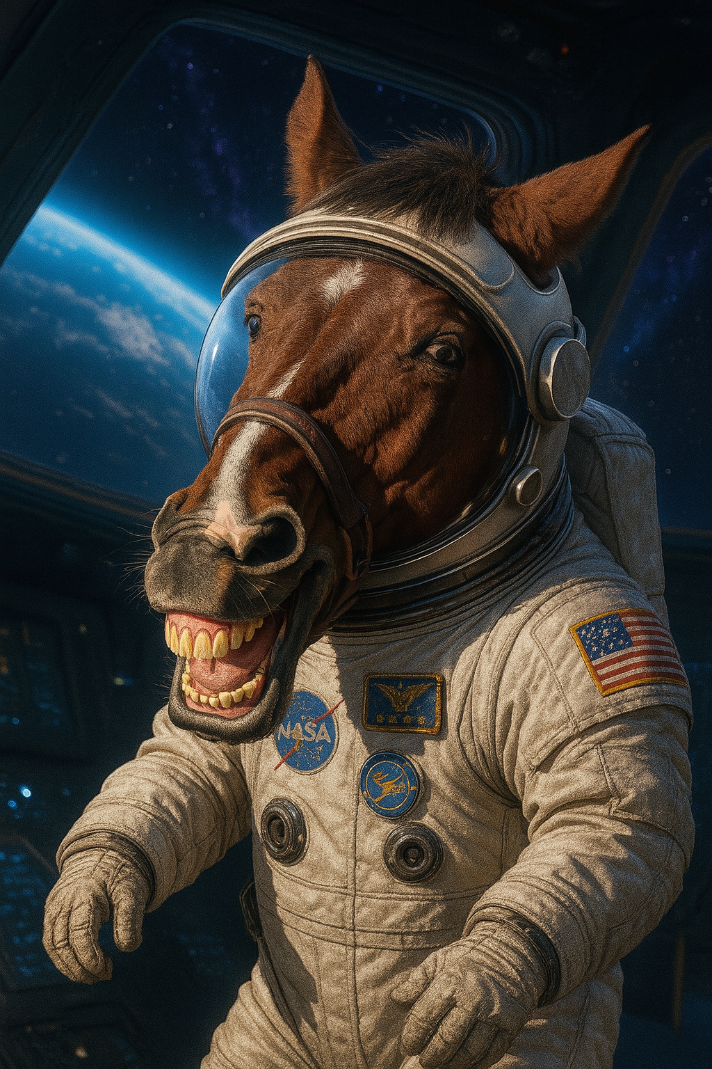 Personalisiertes Haustier Portrait – Astronaut