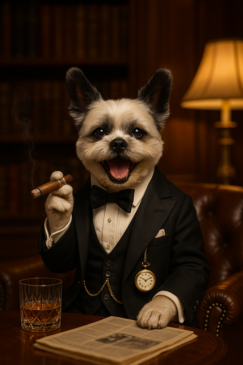 Personalisiertes Hunde Portrait – Gentleman