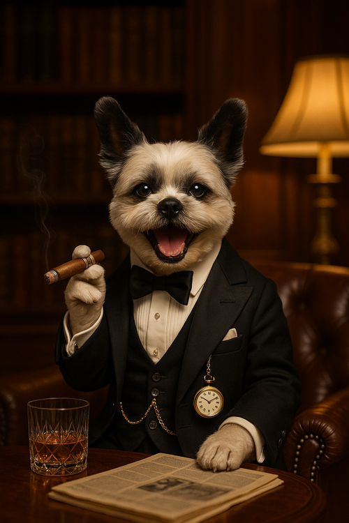 Personalisiertes Hunde Portrait – Gentleman
