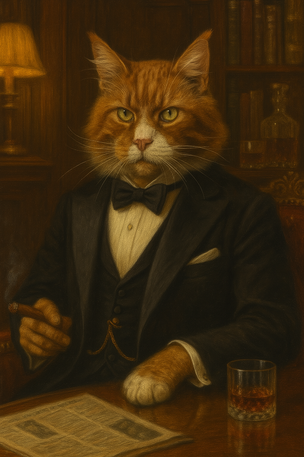 Personalisiertes Hunde Portrait – Gentleman