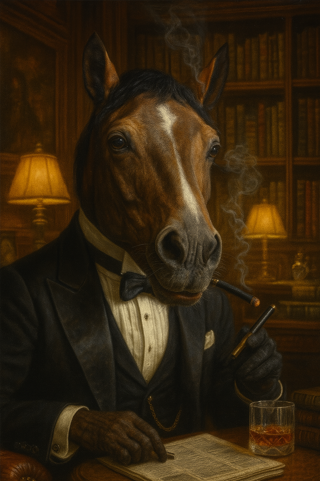 Personalisiertes Hunde Portrait – Gentleman