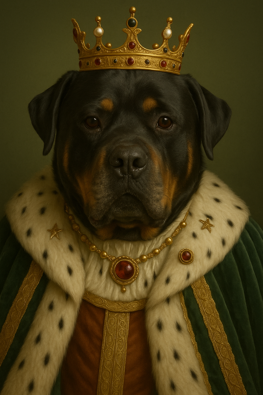 Personalisiertes Haustier Portrait – Königliches Portrait