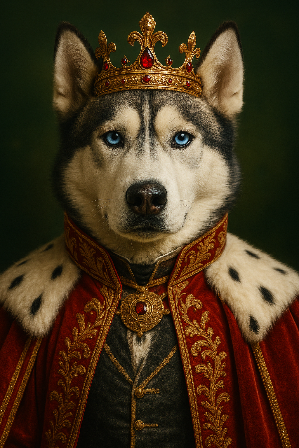Personalisiertes Haustier Portrait – Königliches Portrait
