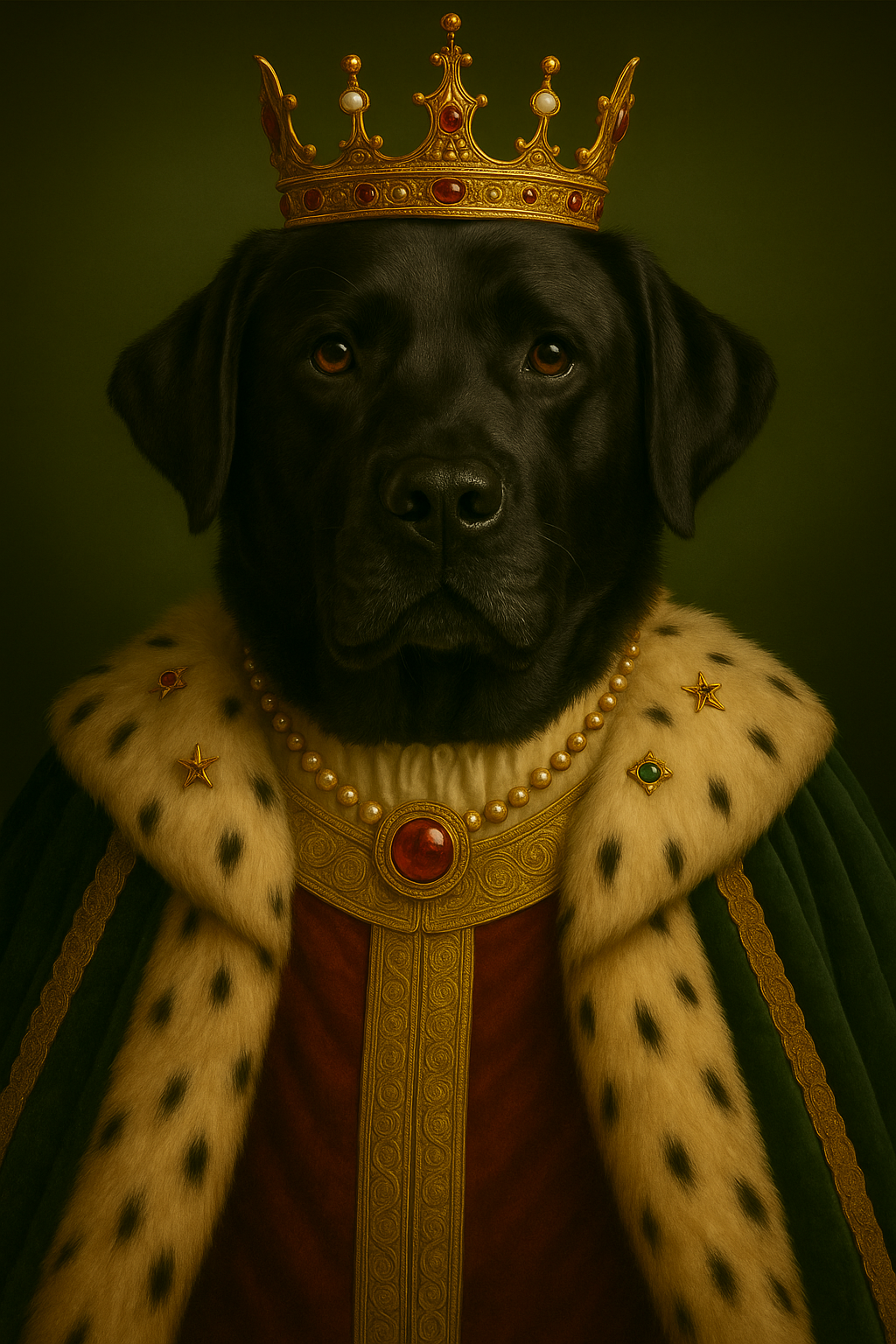 Personalisiertes Haustier Portrait – Königliches Portrait