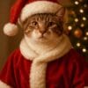 Personalisiertes Katzenposter "Weihnachten" - Festliches Weihnachtsmotiv