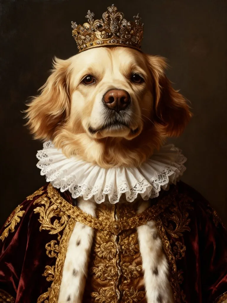 Personalisiertes Hundeposter "Royal" - Königliches Portrait