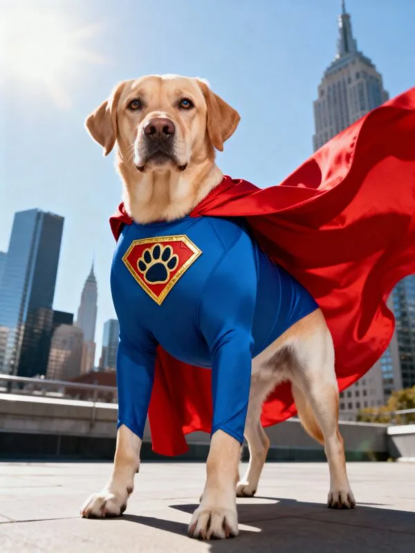 Personalisiertes Hundeposter "Superheld" - Helden-Motiv