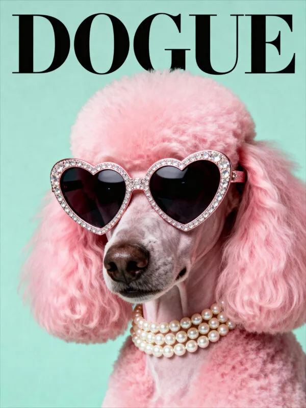 Personalisiertes Hundeposter "Dogue Glamour" - Stylisches Magazin-Cover
