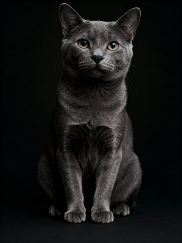 freepik__studio-portrait-of-img2-in-the-setting-of-img1__17323 Personalisiertes Katzenposter "Studio Portrait" - Elegantes Schwarz-Weiß-Motiv